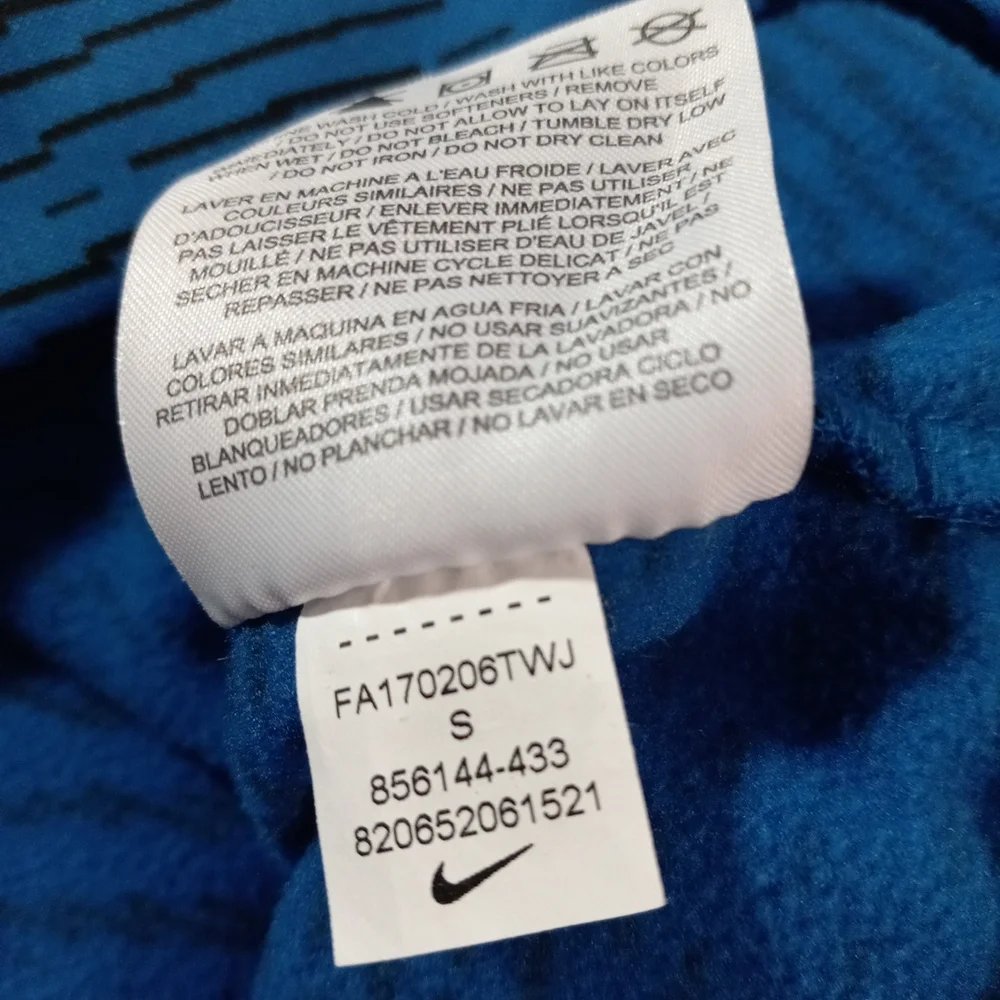 🔥Kids Nike Blue Patterned Pullover Hoddie Jacket Size S Boys - Picture 5 of 6